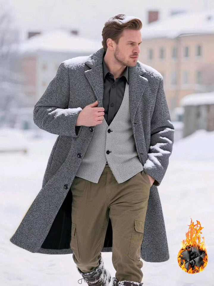 Men's classic wool coat Lisslune