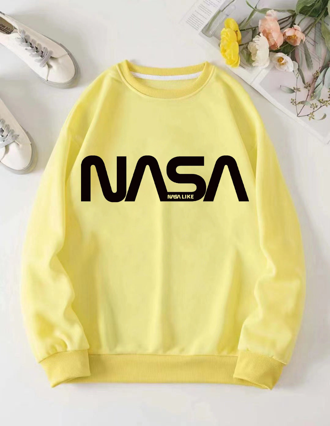 Women's casual sweatshirt with grand NASA logo Lisslune