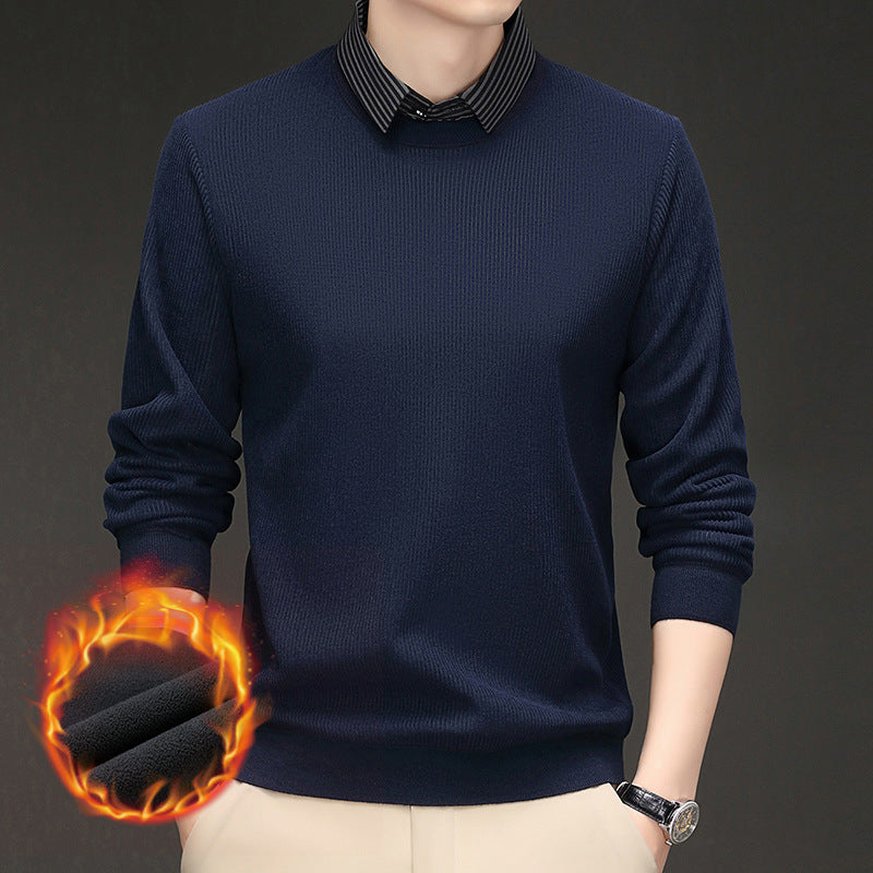Men's Comfortable Fine Knit Sweater with Thermoregulatory Effect Lisslune