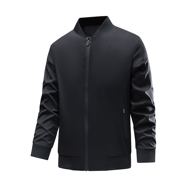 Men's lightweight bomber jacket with elastic cuffs and practical zip pockets Lisslune