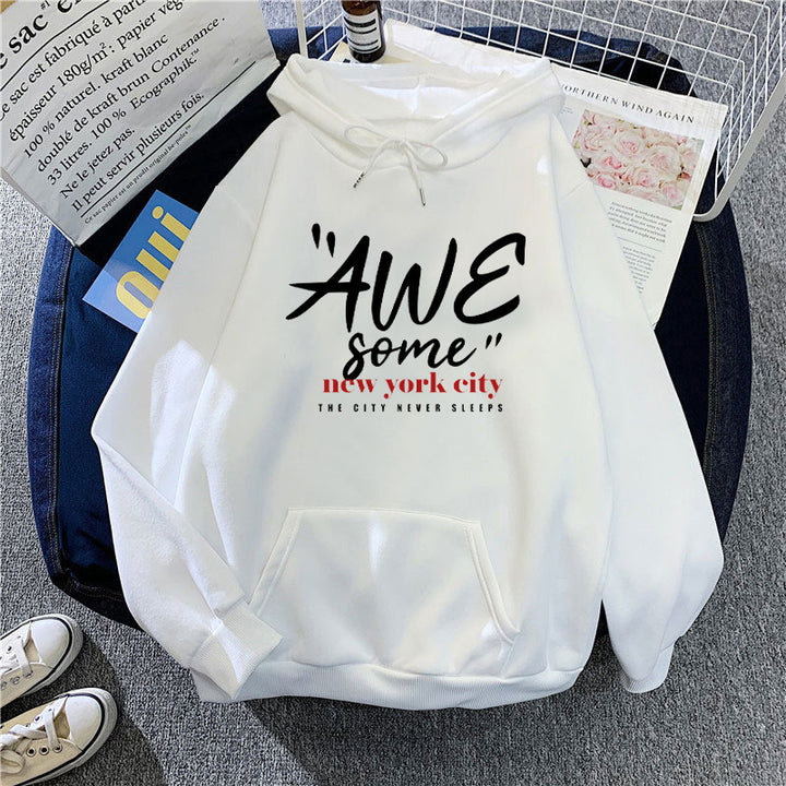 Women's hoodie with stylish New York lettering Lisslune
