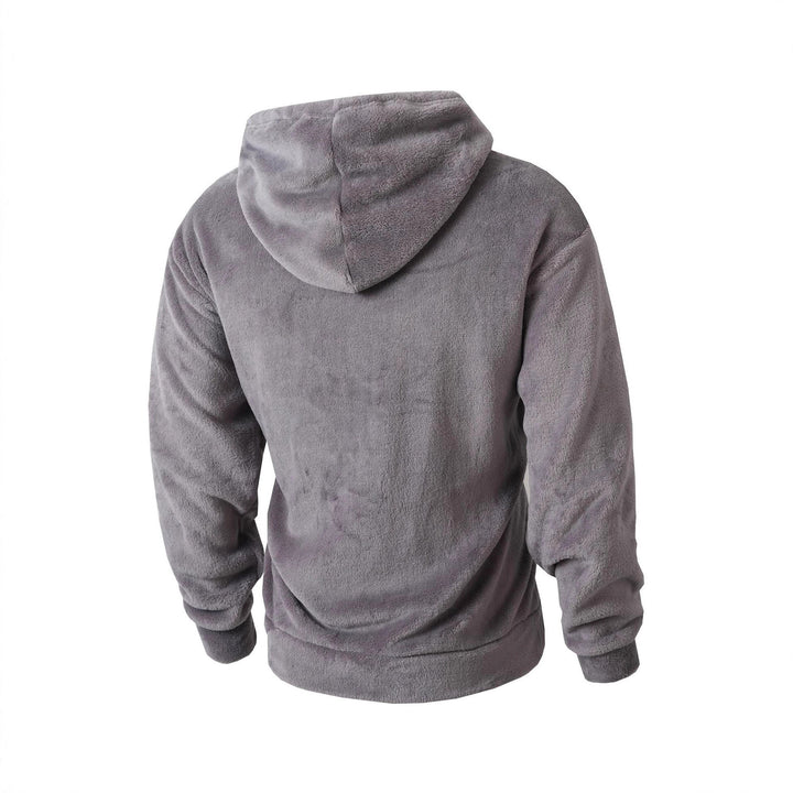 Men's Cozy Fleece Hoodie with Drawstring Lisslune
