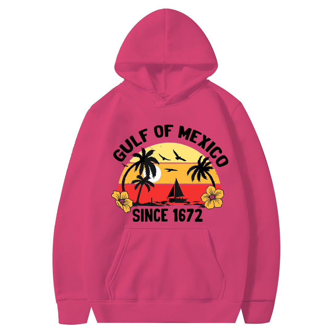 Women's hoodie with creative beach motif and high-quality fabric Lisslune
