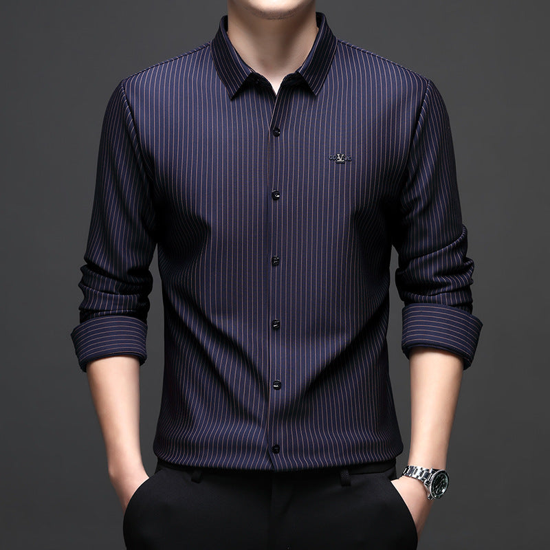 Men's shirt with fine stripe pattern and modern cut Lisslune