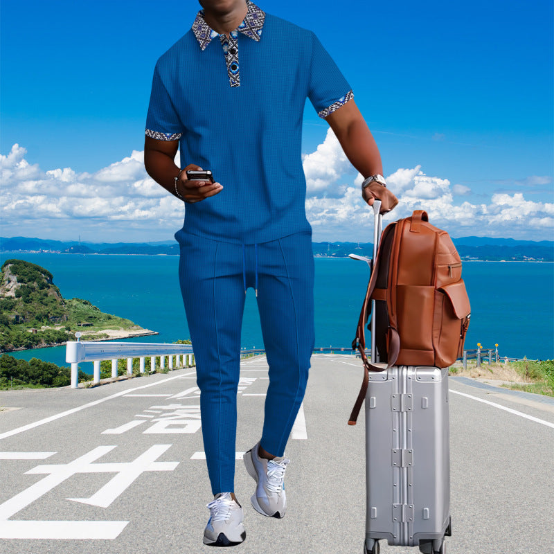 Men's elegant short sleeve shirt with stylish accents Lisslune