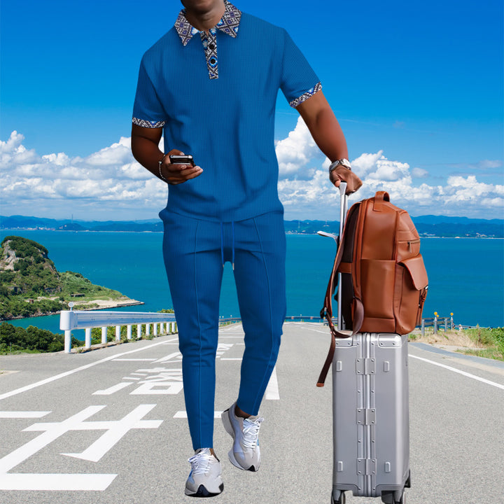 Men's elegant short sleeve shirt with stylish accents Lisslune