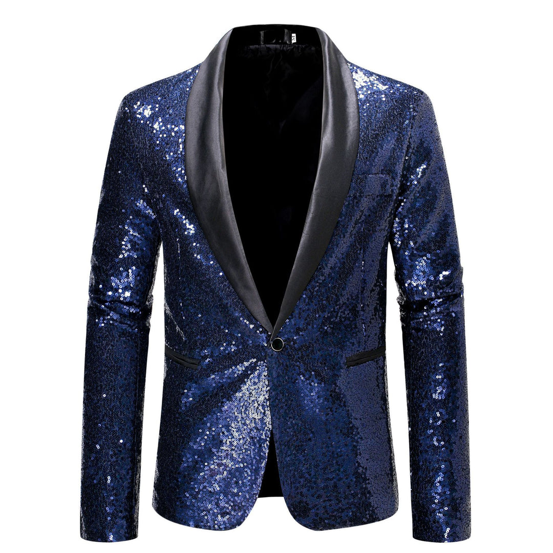 Men's shimmering sequin blazer with elegant lapel Lisslune