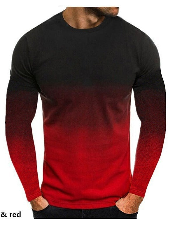 Men's long-sleeve shirt with modern gradient and fitted cut Lisslune