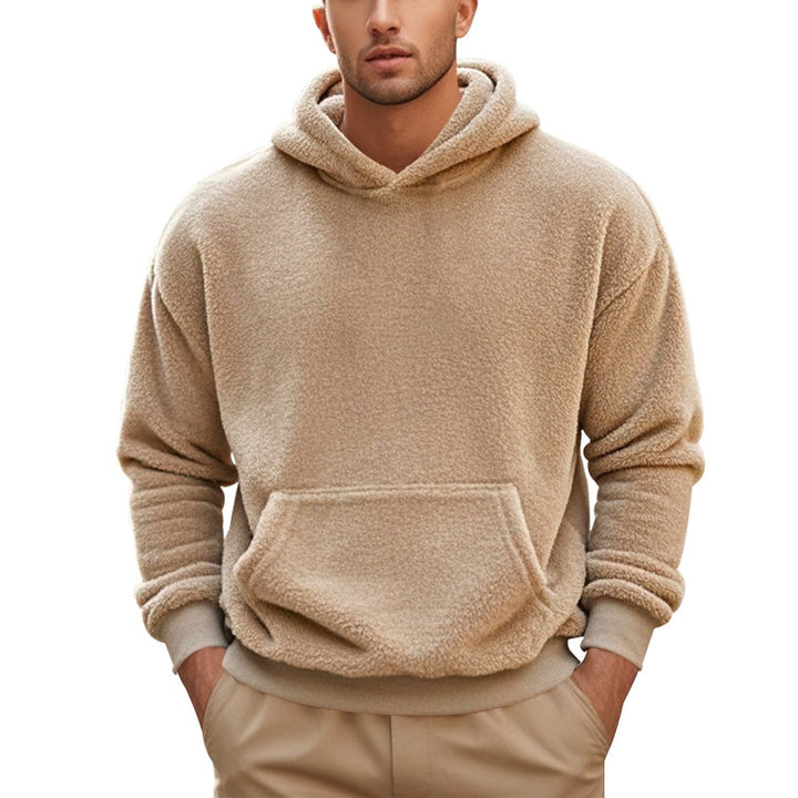 Men's Cozy Fleece Hoodie with Kangaroo Pocket Lisslune