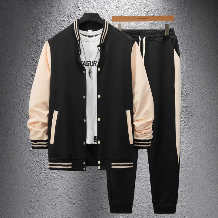 Men's sporty leisure set with bomber jacket and jogging pants Lisslune