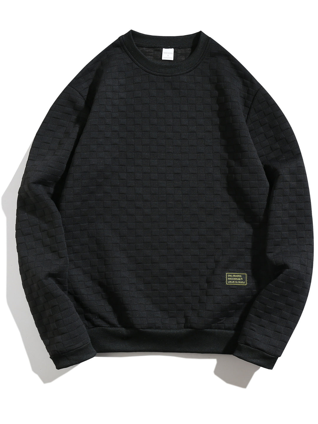 Men's casual textured sweater with round neck and elastic cuffs Lisslune