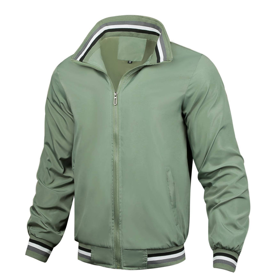 Men's sporty bomber jacket with modern contrast details and high collar Lisslune