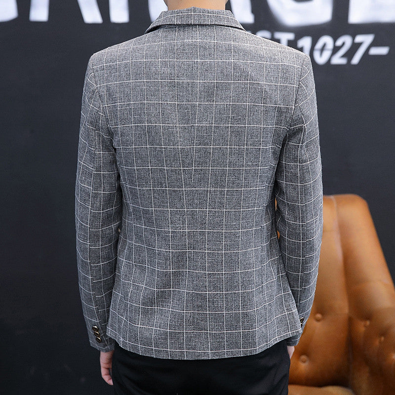 Men's fashionable comfort trousers with checked design Lisslune