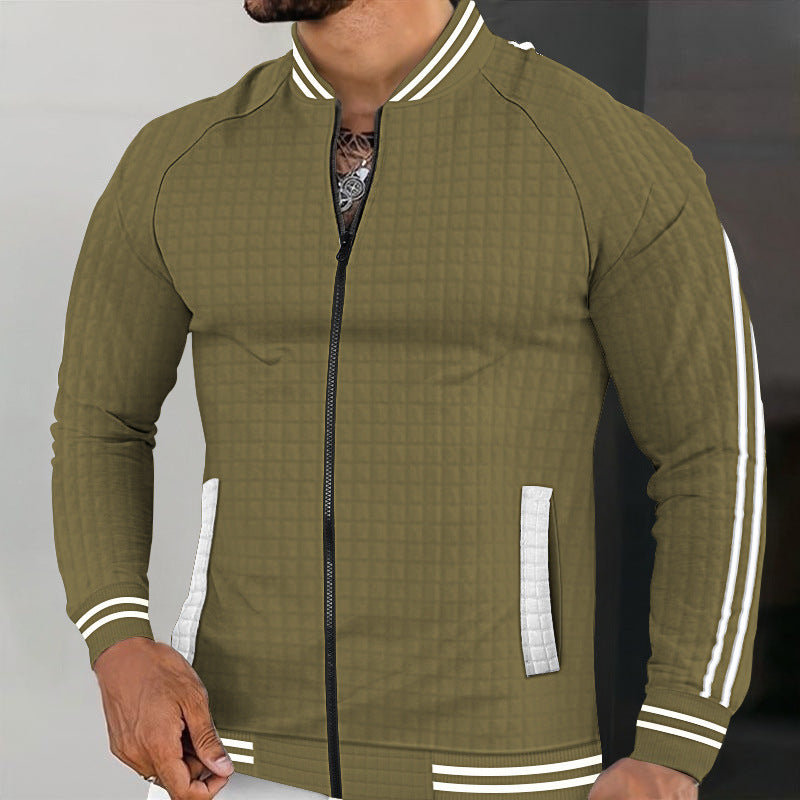 Men's quilted sports jacket with modern design and practical zippered pockets Lisslune