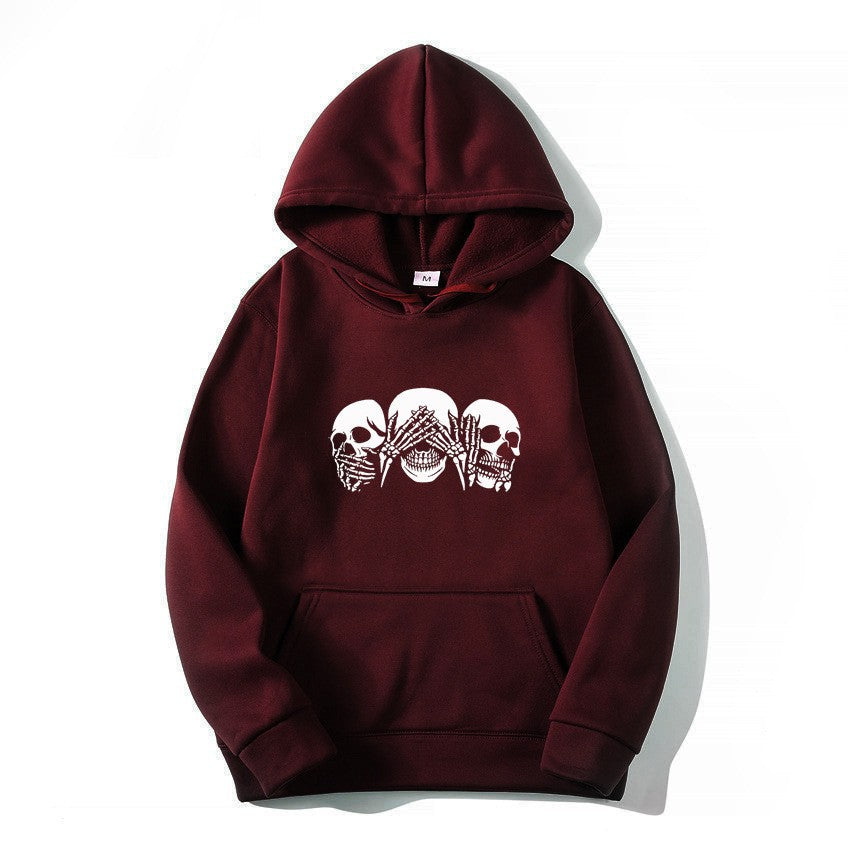 Women's hoodie with artistic skull design Lisslune