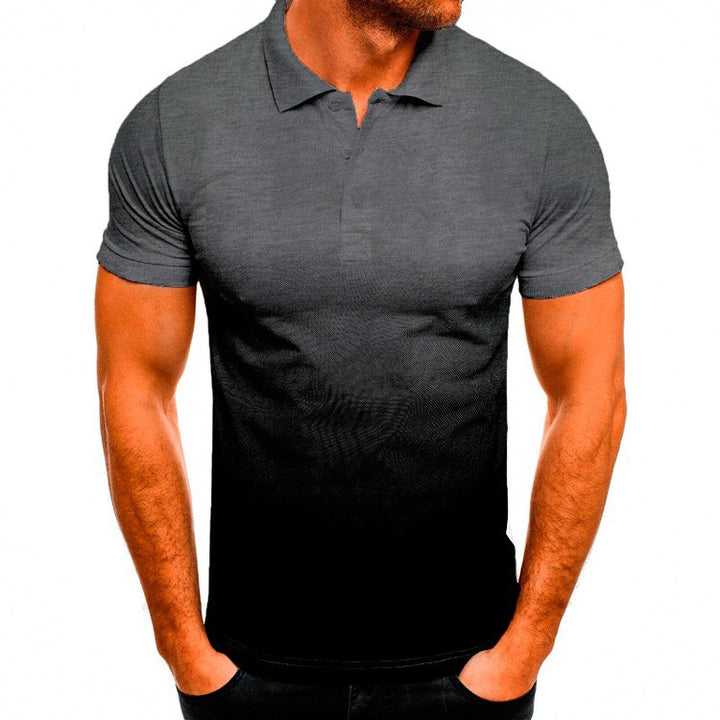 Men's polo shirt with modern gradient and breathable cut Lisslune