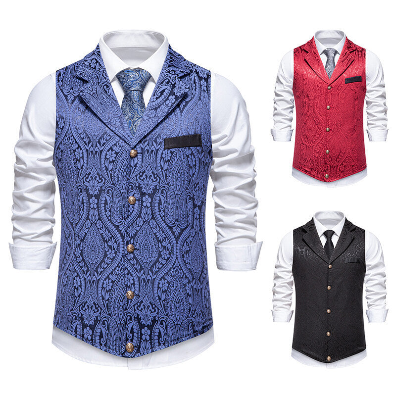 Men's elegant waistcoat with intricate pattern and high-quality fabric Lisslune