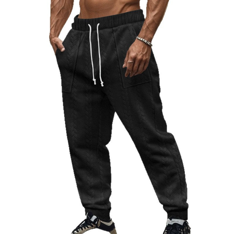 Men's Comfortable Training Pants with Side Pockets and Drawstring Lisslune