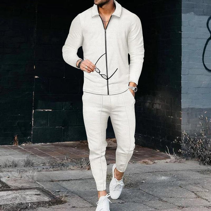 Men's sporty training overall with modern zipper and breathable inserts Lisslune