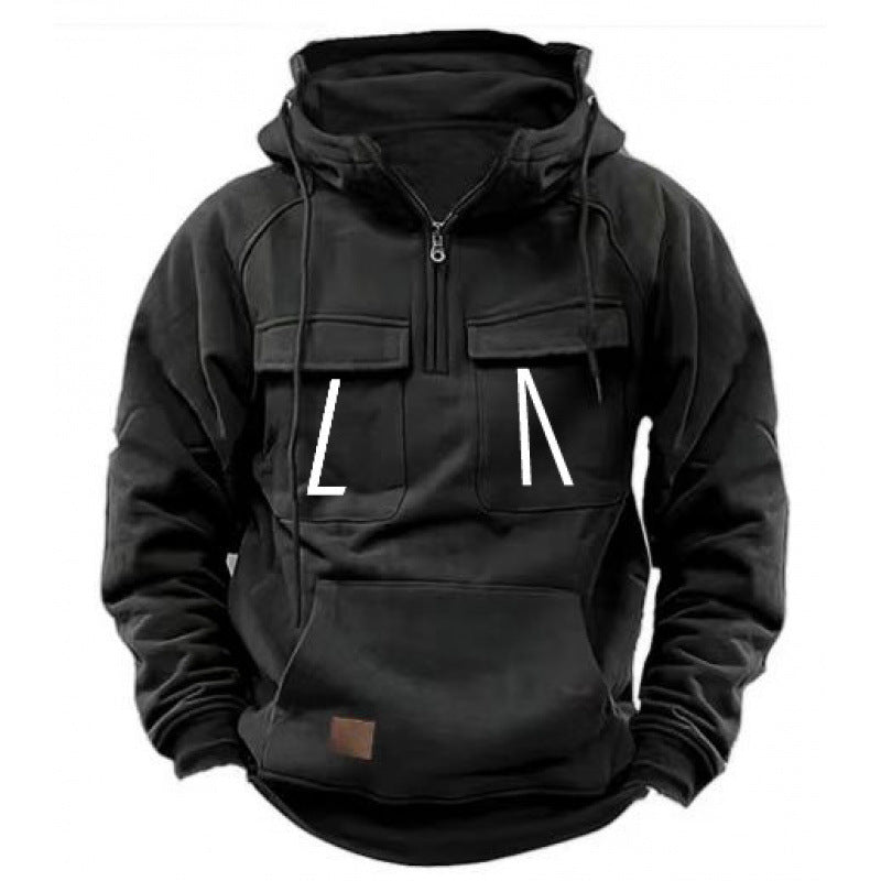 Men's leisure hoodie with pockets and modern fit Lisslune