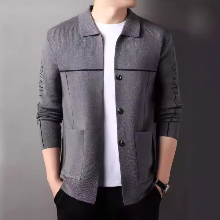 Men's cardigan with modern design and practical pockets Lisslune