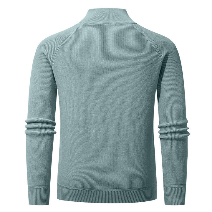 Men's high-quality knitted sweater with stand-up collar and modern zipper Lisslune