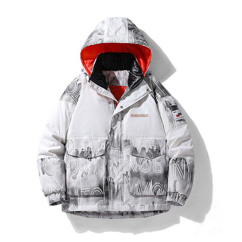 Men's padded winter jacket with adjustable hood design and practical pockets Lisslune