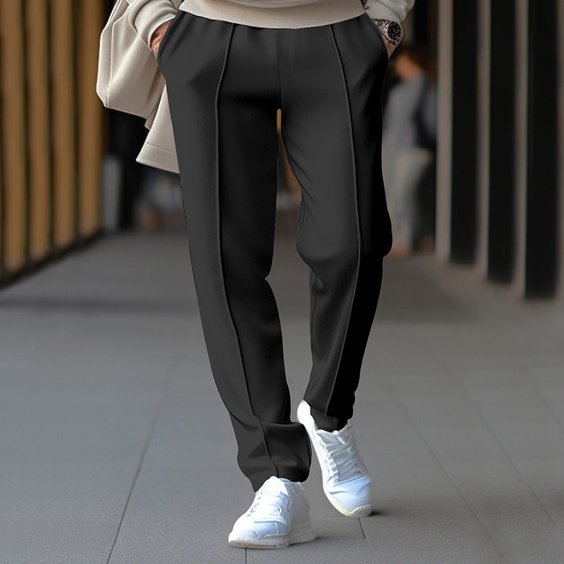 Men's sporty jogging pants with elastic waistband and side inserts Lisslune