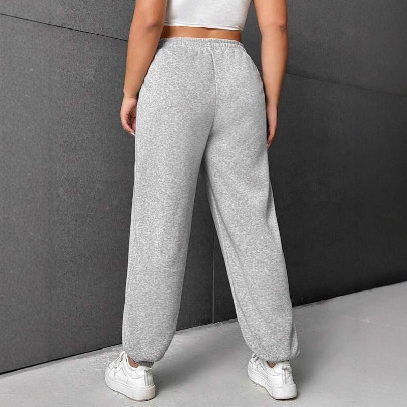 Women's leisure pants with a wide cut and elastic waistband Lisslune