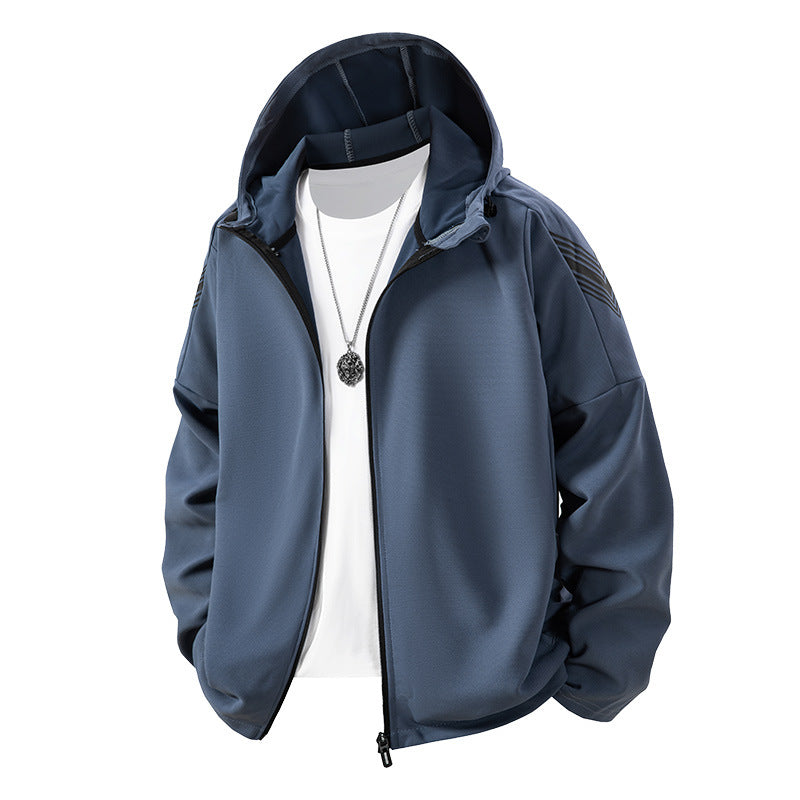 Men's Sports Jacket with Breathable Material and Adjustable Hood Lisslune
