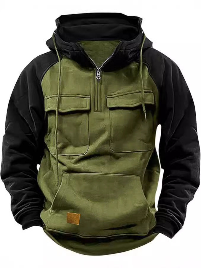Men's hoodie with functional pockets and sporty cut Lisslune