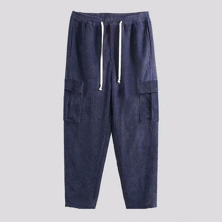 Men's cargo pants with elastic waistband and practical side pockets Lisslune