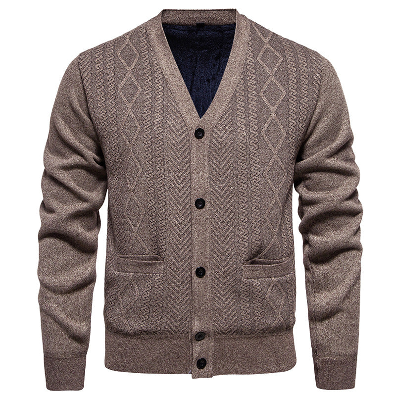 Men's fashionable cardigan with textured pattern Lisslune