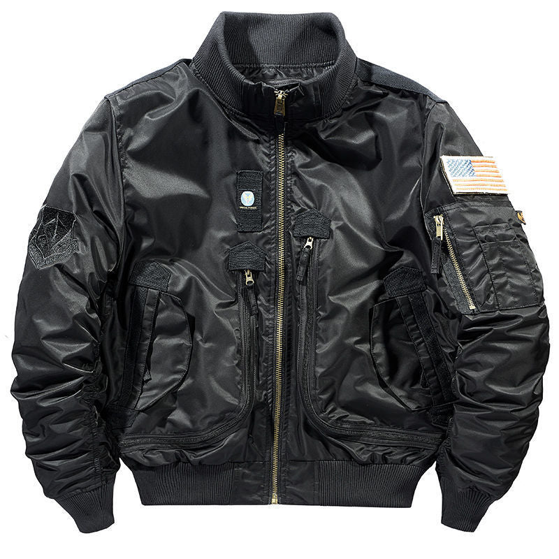 Men's Bomber Jacket with Functional Pockets and Durable Material Lisslune