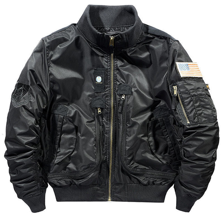 Men's Bomber Jacket with Functional Pockets and Durable Material Lisslune