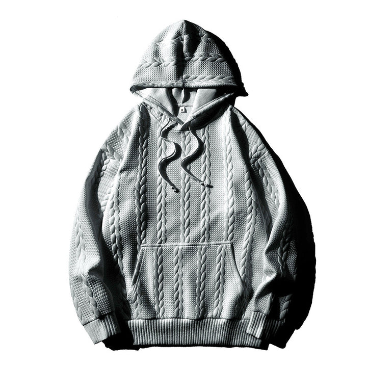 Men's Hoodie with Textured Pattern Lisslune