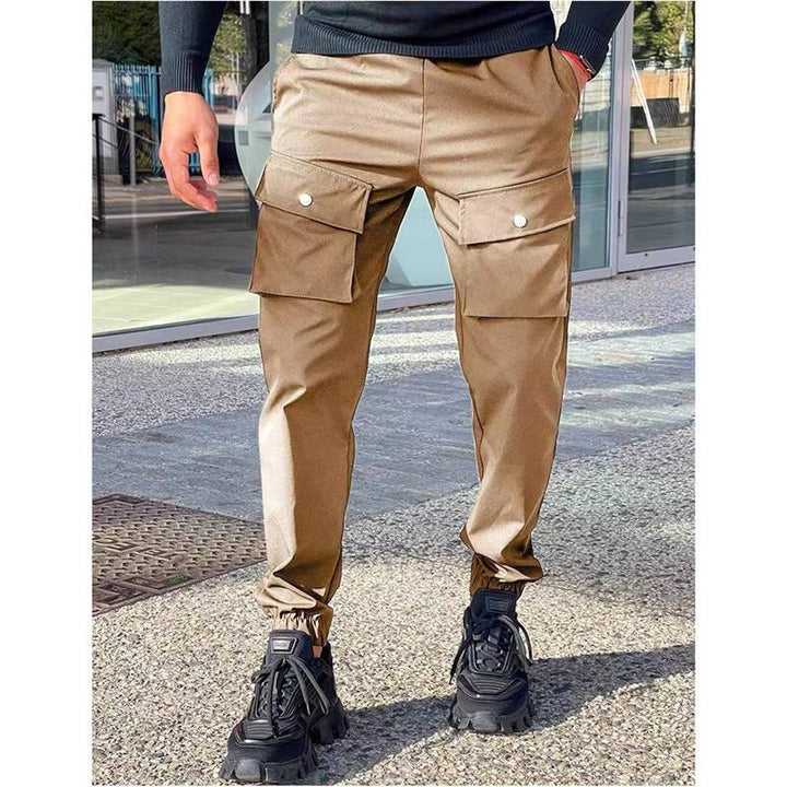 Men's cargo pants with many pockets and elastic cuffs Lisslune