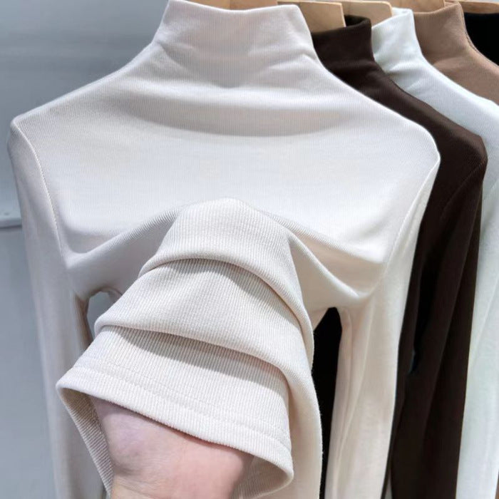 Women's Long Sleeve Turtleneck Sweater made of high-quality Knitting Fabric