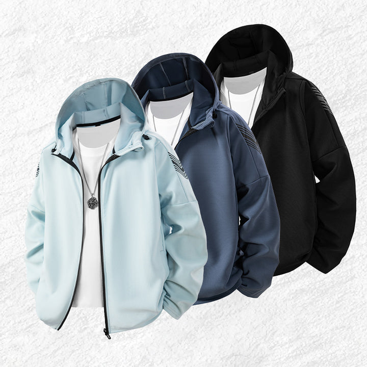 Men's Sports Jacket with Breathable Material and Adjustable Hood Lisslune