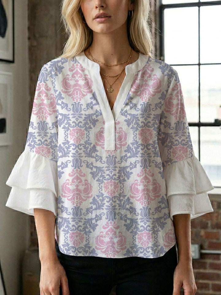 Ladies blouse with beautiful floral design Lisslune
