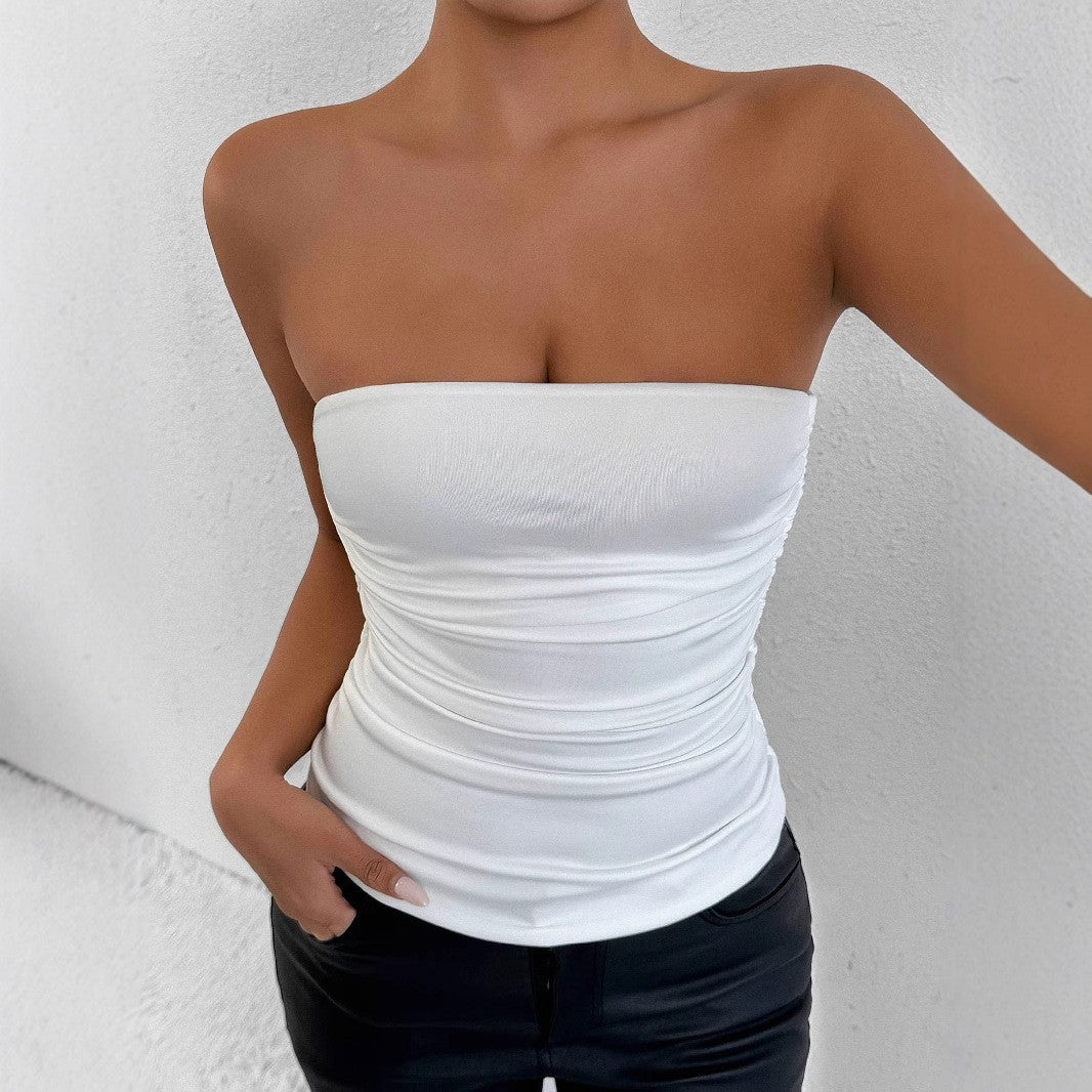 Damen Figurumspielendes Bandeau-Oberteil mit raffinierten Raffungselementen Lisslune