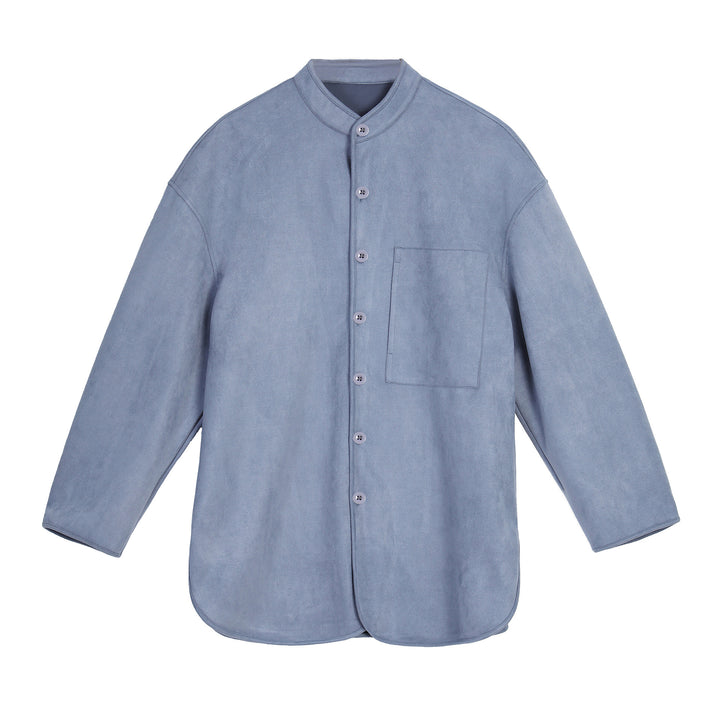 Men's fashionable overshirt jacket with practical chest pocket and modern stand-up collar Lisslune