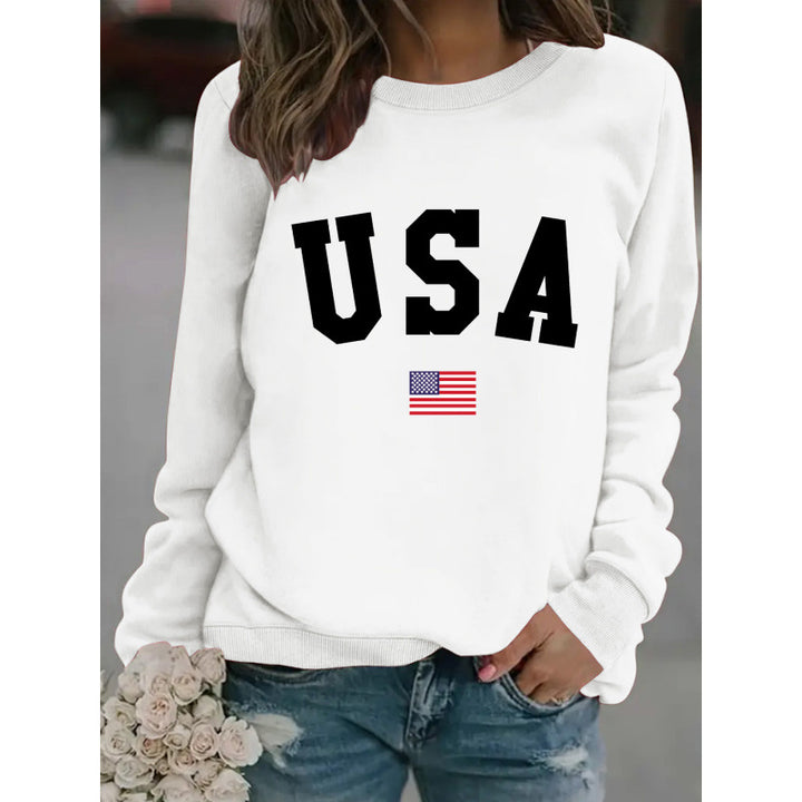 Women's sweatshirt with modern USA statement and cozy fit Lisslune