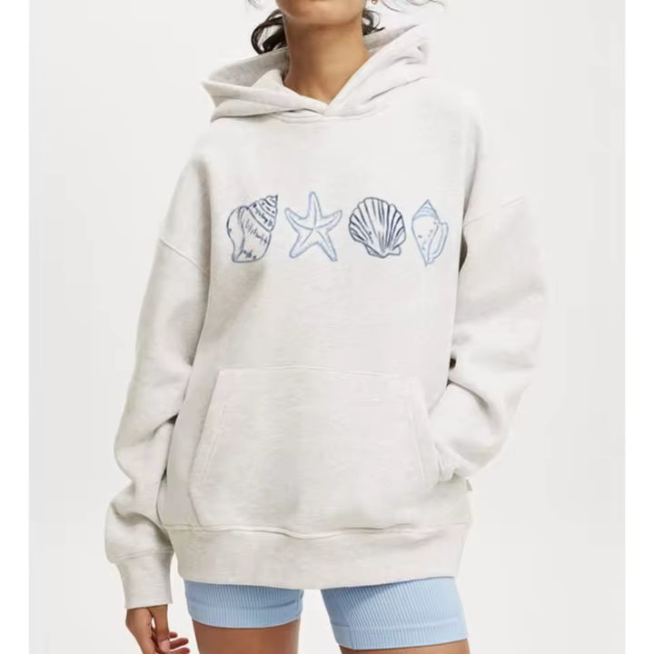 Women's hoodie with maritime motif and soft fabric Lisslune