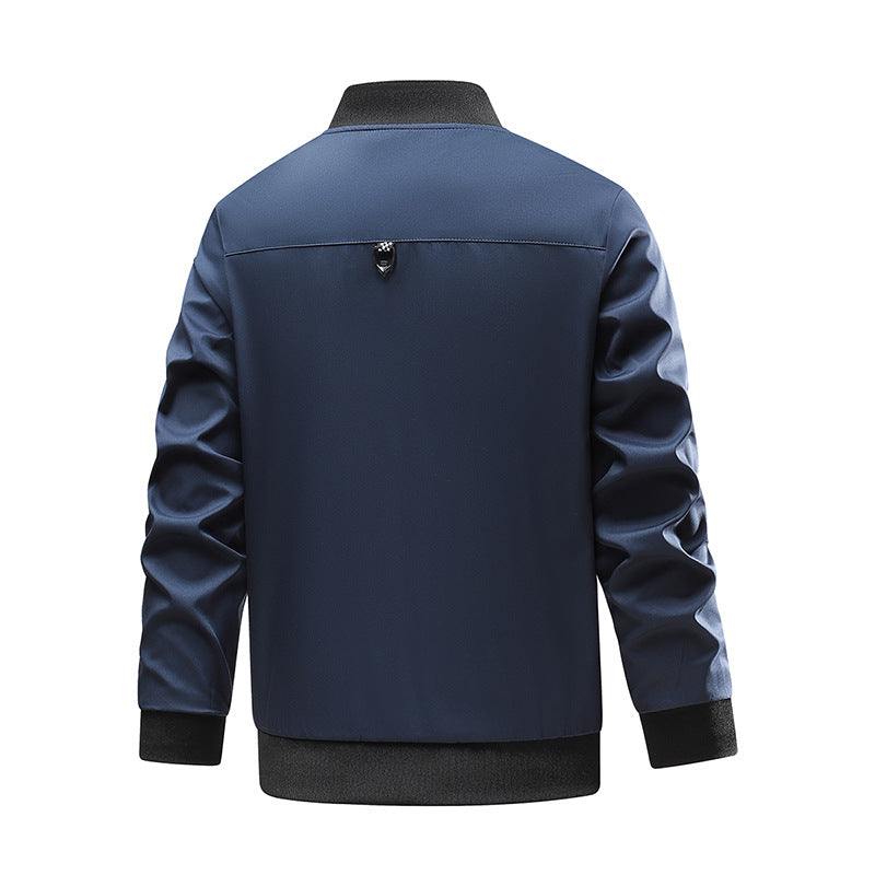 Men's lightweight bomber jacket with elastic cuffs and practical zip pockets Lisslune