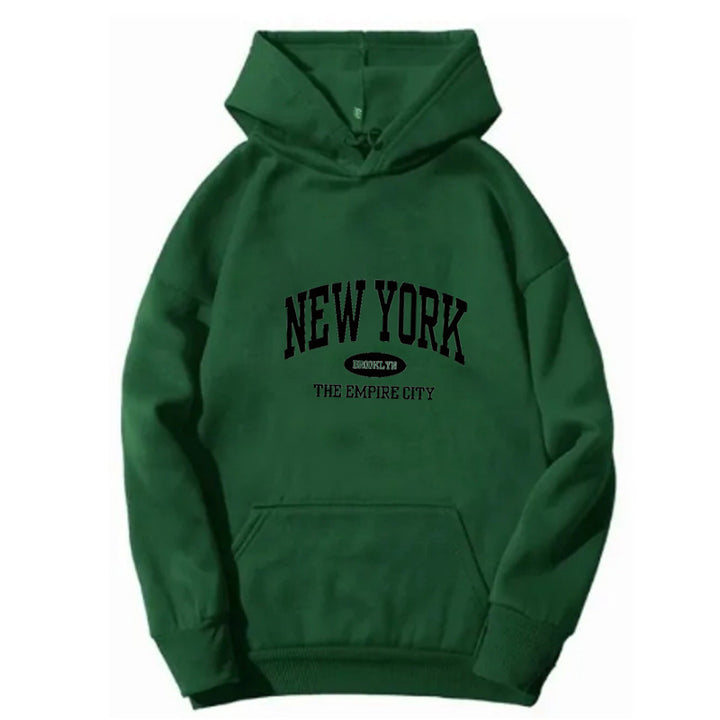 Women Cozy Hoodie with New York Print Lisslune