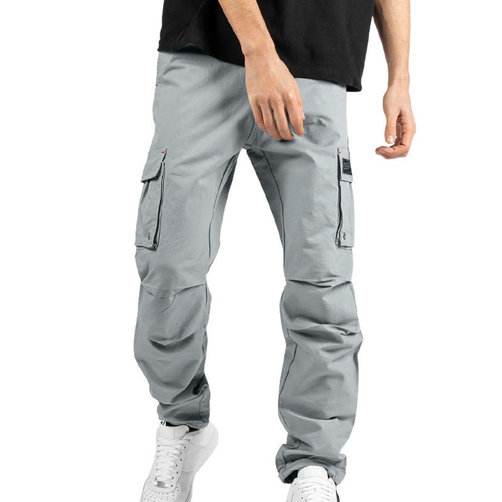 Men's cargo pants with multifunctional pockets and elastic waistband Lisslune