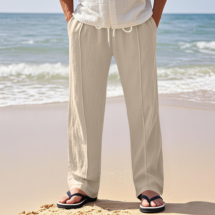 Men's Airy Beach Pants with Adjustable Drawstring and Side Pockets Lisslune