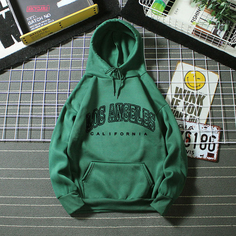 Women's hoodie with large Los Angeles lettering Lisslune