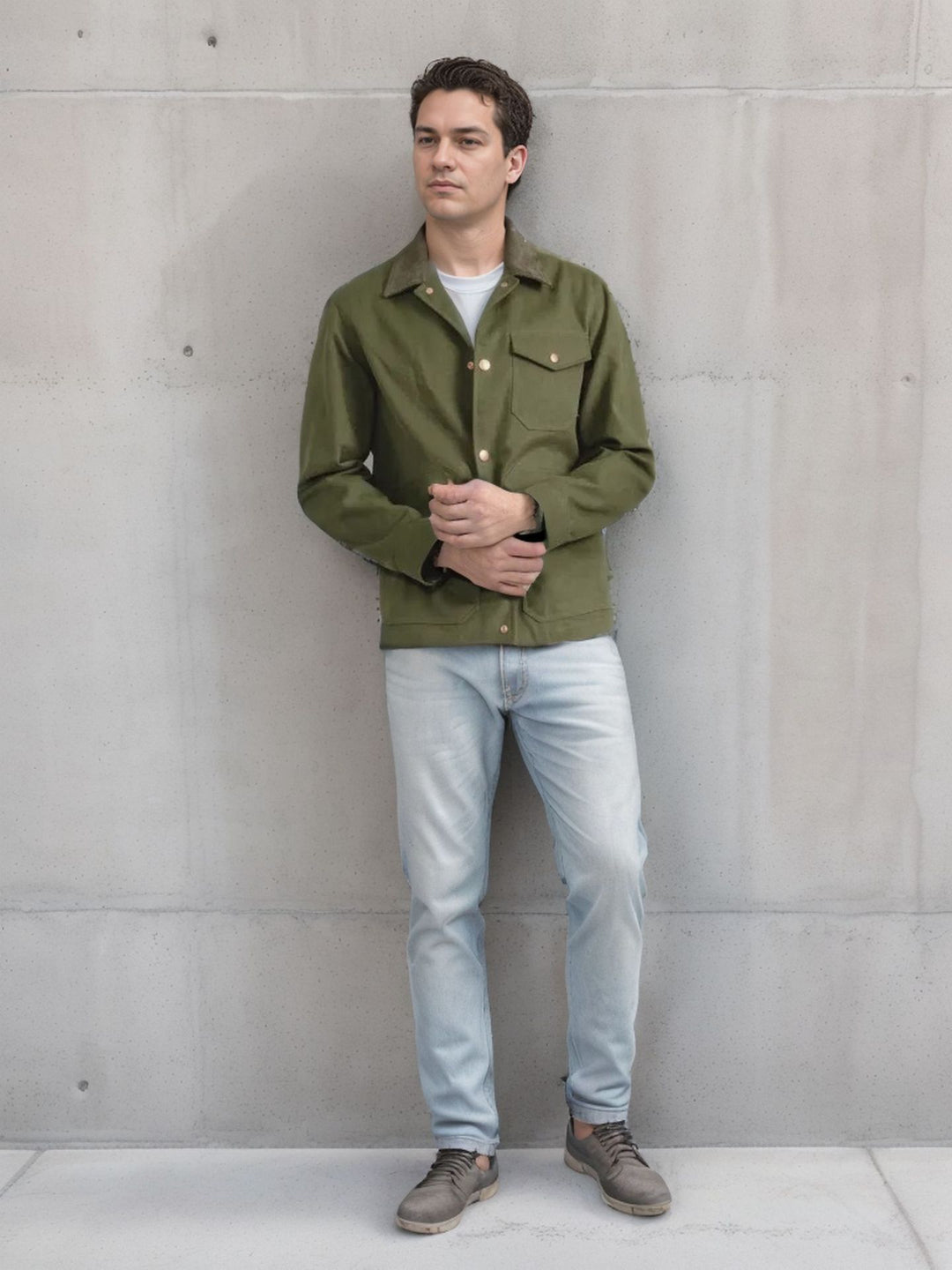 Men's suede jacket with stylish design and practical pockets Lisslune